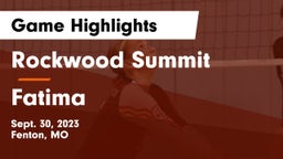 Rockwood Summit  vs Fatima Game Highlights - Sept. 30, 2023