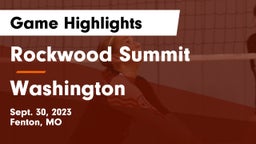 Rockwood Summit  vs Washington Game Highlights - Sept. 30, 2023