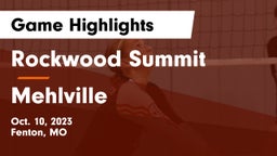 Rockwood Summit  vs Mehlville  Game Highlights - Oct. 10, 2023