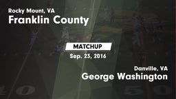 Matchup: Franklin County vs. George Washington  2016