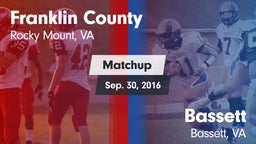 Matchup: Franklin County vs. Bassett  2016