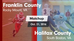 Matchup: Franklin County vs. Halifax County  2016