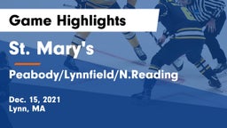 St. Mary's  vs Peabody/Lynnfield/N.Reading Game Highlights - Dec. 15, 2021