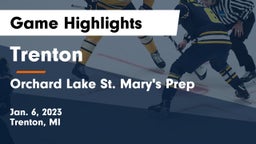 Trenton  vs Orchard Lake St. Mary's Prep Game Highlights - Jan. 6, 2023