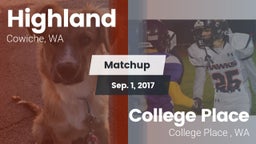 Matchup: Highland  vs. College Place   2017