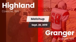 Matchup: Highland  vs. Granger  2019