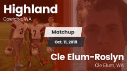 Matchup: Highland  vs. Cle Elum-Roslyn  2019