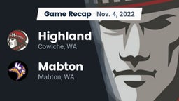 Recap: Highland  vs. Mabton  2022