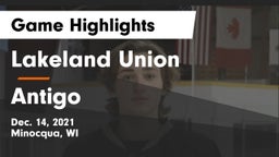 Lakeland Union  vs Antigo  Game Highlights - Dec. 14, 2021