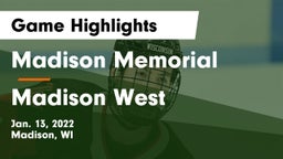 Madison Memorial  vs Madison West  Game Highlights - Jan. 13, 2022