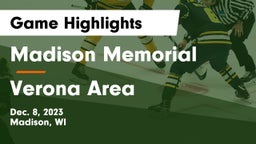 Madison Memorial  vs Verona Area  Game Highlights - Dec. 8, 2023