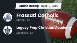 Recap: Frassati Catholic  vs. Legacy Prep Christian Academy 2022