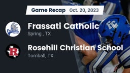 Recap: Frassati Catholic  vs. Rosehill Christian School 2023