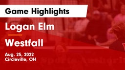 Logan Elm  vs Westfall  Game Highlights - Aug. 25, 2022