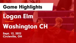 Logan Elm  vs Washington CH Game Highlights - Sept. 12, 2022
