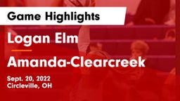 Logan Elm  vs Amanda-Clearcreek  Game Highlights - Sept. 20, 2022