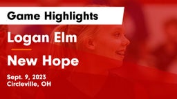 Logan Elm  vs New Hope Game Highlights - Sept. 9, 2023