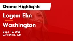 Logan Elm  vs Washington  Game Highlights - Sept. 18, 2023