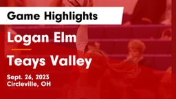 Logan Elm  vs Teays Valley  Game Highlights - Sept. 26, 2023