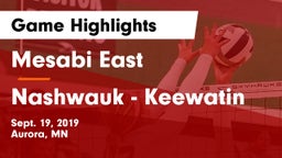 Mesabi East  vs Nashwauk - Keewatin  Game Highlights - Sept. 19, 2019