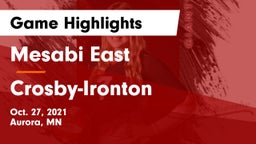 Mesabi East  vs Crosby-Ironton  Game Highlights - Oct. 27, 2021