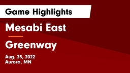 Mesabi East  vs Greenway  Game Highlights - Aug. 25, 2022