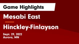 Mesabi East  vs Hinckley-Finlayson  Game Highlights - Sept. 29, 2022