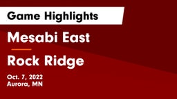 Mesabi East  vs Rock Ridge  Game Highlights - Oct. 7, 2022