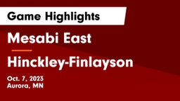 Mesabi East  vs Hinckley-Finlayson  Game Highlights - Oct. 7, 2023