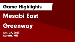 Mesabi East  vs Greenway  Game Highlights - Oct. 27, 2023