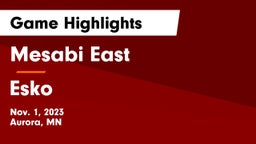 Mesabi East  vs Esko  Game Highlights - Nov. 1, 2023