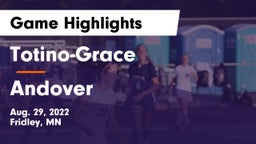 Totino-Grace  vs Andover  Game Highlights - Aug. 29, 2022