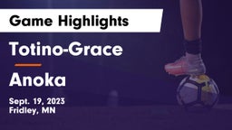 Totino-Grace  vs Anoka  Game Highlights - Sept. 19, 2023