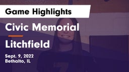 Civic Memorial  vs Litchfield  Game Highlights - Sept. 9, 2022