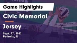 Civic Memorial  vs Jersey  Game Highlights - Sept. 27, 2022