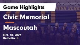 Civic Memorial  vs Mascoutah  Game Highlights - Oct. 18, 2022