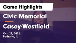 Civic Memorial  vs Casey-Westfield  Game Highlights - Oct. 22, 2022