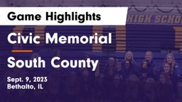 Civic Memorial  vs South County Game Highlights - Sept. 9, 2023