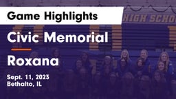 Civic Memorial  vs Roxana  Game Highlights - Sept. 11, 2023