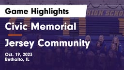 Civic Memorial  vs Jersey Community  Game Highlights - Oct. 19, 2023