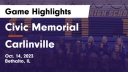Civic Memorial  vs Carlinville Game Highlights - Oct. 14, 2023