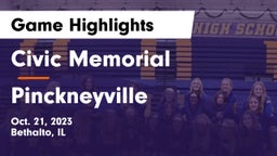 Civic Memorial  vs Pinckneyville  Game Highlights - Oct. 21, 2023