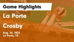 La Porte  vs Crosby Game Highlights - Aug. 26, 2023