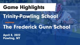 Trinity-Pawling School vs The Frederick Gunn School Game Highlights - April 8, 2022