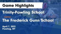 Trinity-Pawling School vs The Frederick Gunn School Game Highlights - April 7, 2023