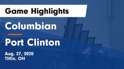 Columbian  vs Port Clinton  Game Highlights - Aug. 27, 2020