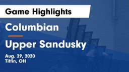 Columbian  vs Upper Sandusky  Game Highlights - Aug. 29, 2020