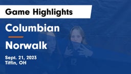 Columbian  vs Norwalk  Game Highlights - Sept. 21, 2023