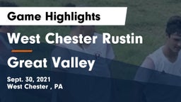 West Chester Rustin  vs Great Valley  Game Highlights - Sept. 30, 2021