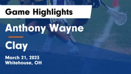 Anthony Wayne  vs Clay  Game Highlights - March 21, 2023